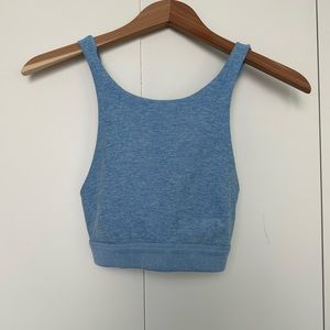 NWOT Alosoft Iconic 90s Sports Bra in Tile Blue/White Heather, size: M